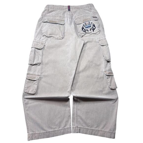 JNCO Jeans Commando Army Twill Vintage Y2K Wide Leg 34x31 Cargo Pants - Picture 1 of 14